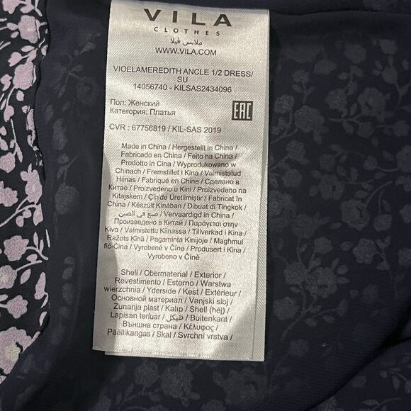 Vila Floral Wrap Maxi Dress EU 36 US 4 Boho Flowy Cottagecore Summer Feminine - Picture 13 of 15